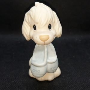 E-9267B 1982 puppy holding Dad's slippers